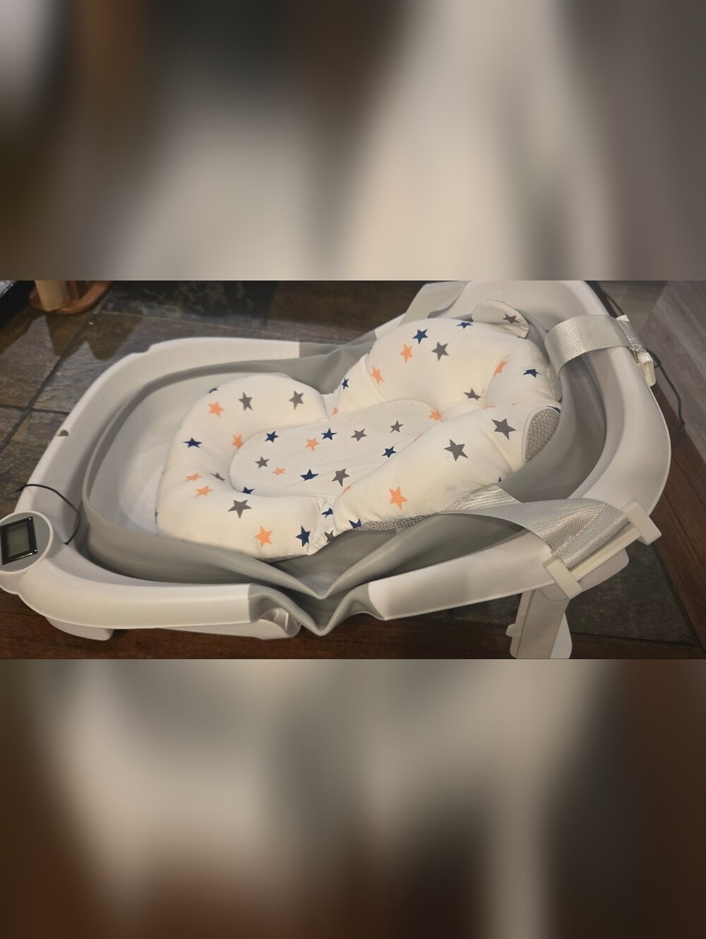Baby Bath Tub with Star-Print Infant Insert